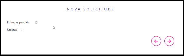 Entregas parciais / Urxente