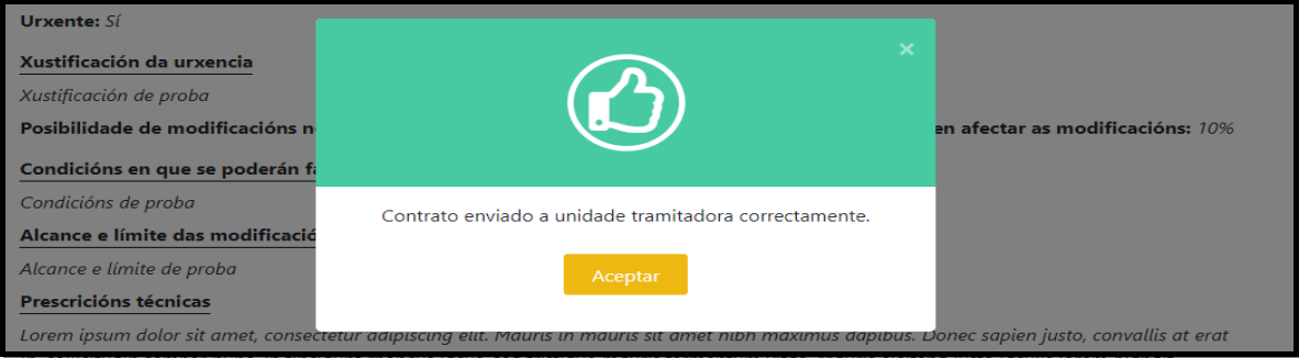 Enviar á unidade tramitadora